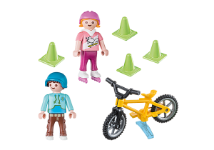 Děti s kolečkovými bruslemi a kolem 70061 Playmobil Playmobil