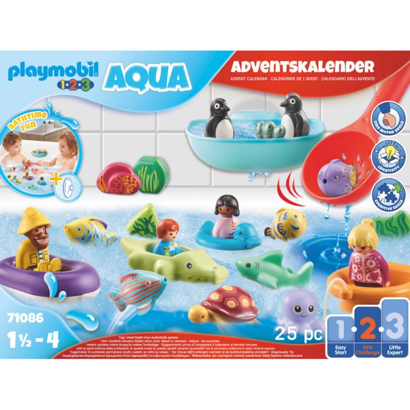 Adventní kalendář 1.2.3 AQUA "Koupací zábava" 71086 Playmobil Playmobil