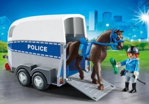Policejní kůň s přívěsem 6922 Playmobil
