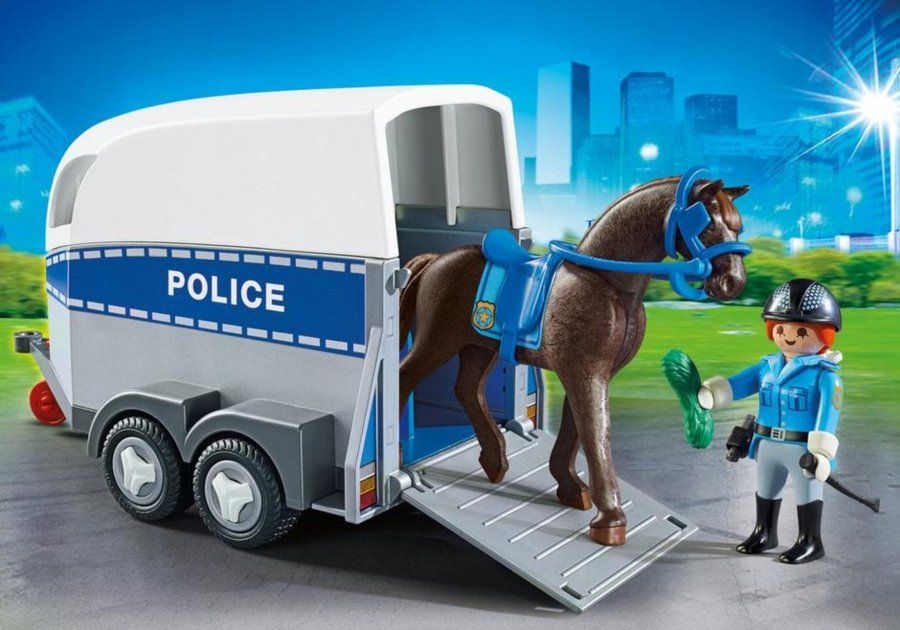Policejní kůň s přívěsem 6922 Playmobil Playmobil